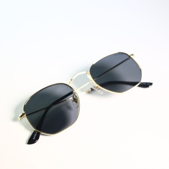 SOJOS Sunglasses SJ1072 C6 JL 51-21-149 retro gold frame slim N9 - Picture 2 of 9